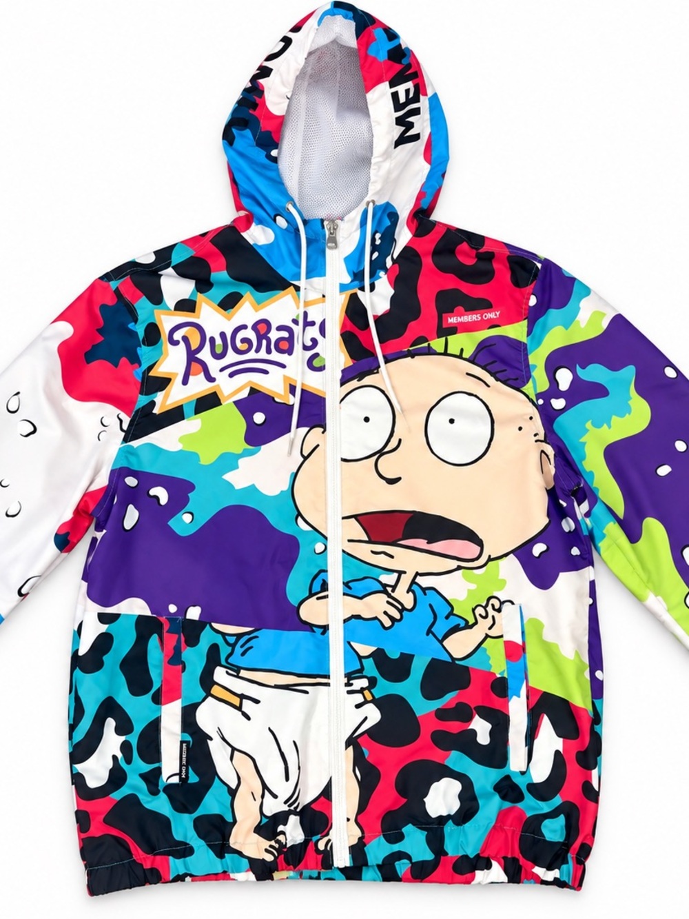 Members Only x Nickelodeon Rugrats Hooded Windbreaker Jacket – Men’s Large